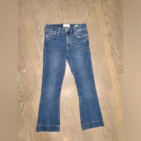 Dear John JEANNE SUPER HIGH RISE CROPPED FLARE JEANS Medium Wash Women’s size 25 - Picture 4 of 8